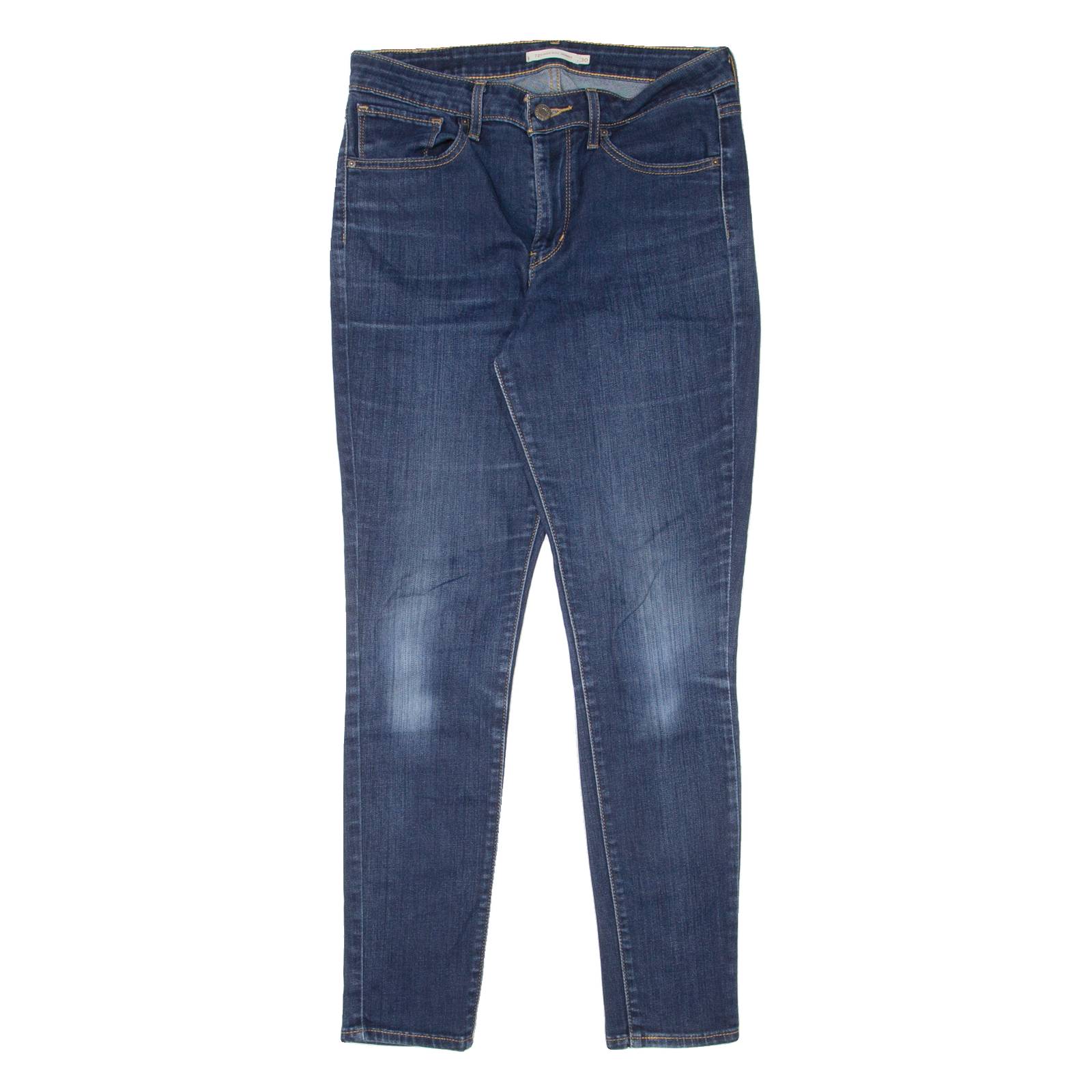 LEVI'S 721 Womens Jeans Blue Slim Skinny Stone Wash W30 L30