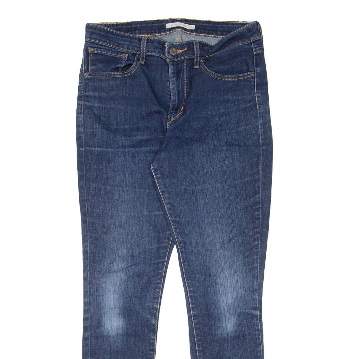 LEVI'S 721 Womens Jeans Blue Slim Skinny Stone Wash W30 L30