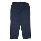 RED KAP Mens Cotton Blend Navy Regular Fit Straight Leg Trousers W36 L30