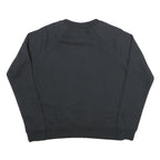 NIKE Womens Black Crew Neck S Cotton Blend Logo Sweatshirt Casual Pullover