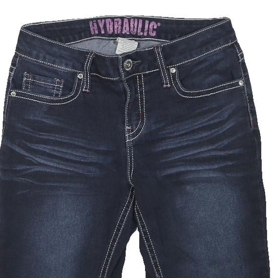 HYDRAULIC Womens Denim Blue Casual Shorts S W28 Embroidered Pockets