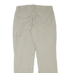 COLUMBIA Lined Womens Regular Fit Beige Trousers W32 L30 Outdoor Zip Pocket