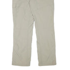 COLUMBIA Lined Womens Regular Fit Beige Trousers W32 L30 Outdoor Zip Pocket