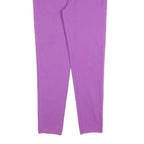 Womens Cotton Blend Lilac Slim Zip Trousers W32 L30 Stylish Casual Fit