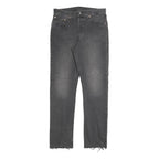 LEVI'S 501 Mens Jeans Black Regular Straight Denim Light W31 L32 Button