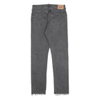 LEVI'S 501 Mens Jeans Black Regular Straight Denim Light W31 L32 Button