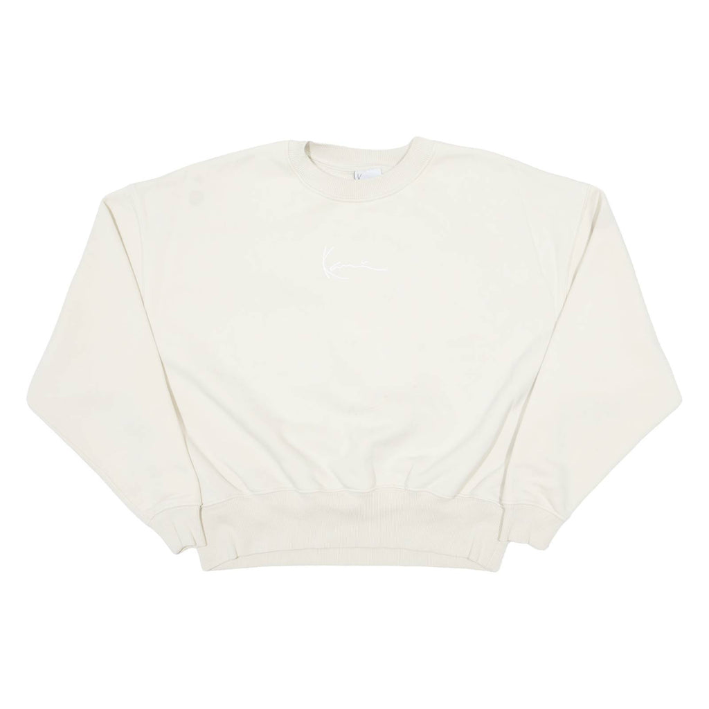 KARL KANI Oversized Cropped Womens Sweatshirt Beige S