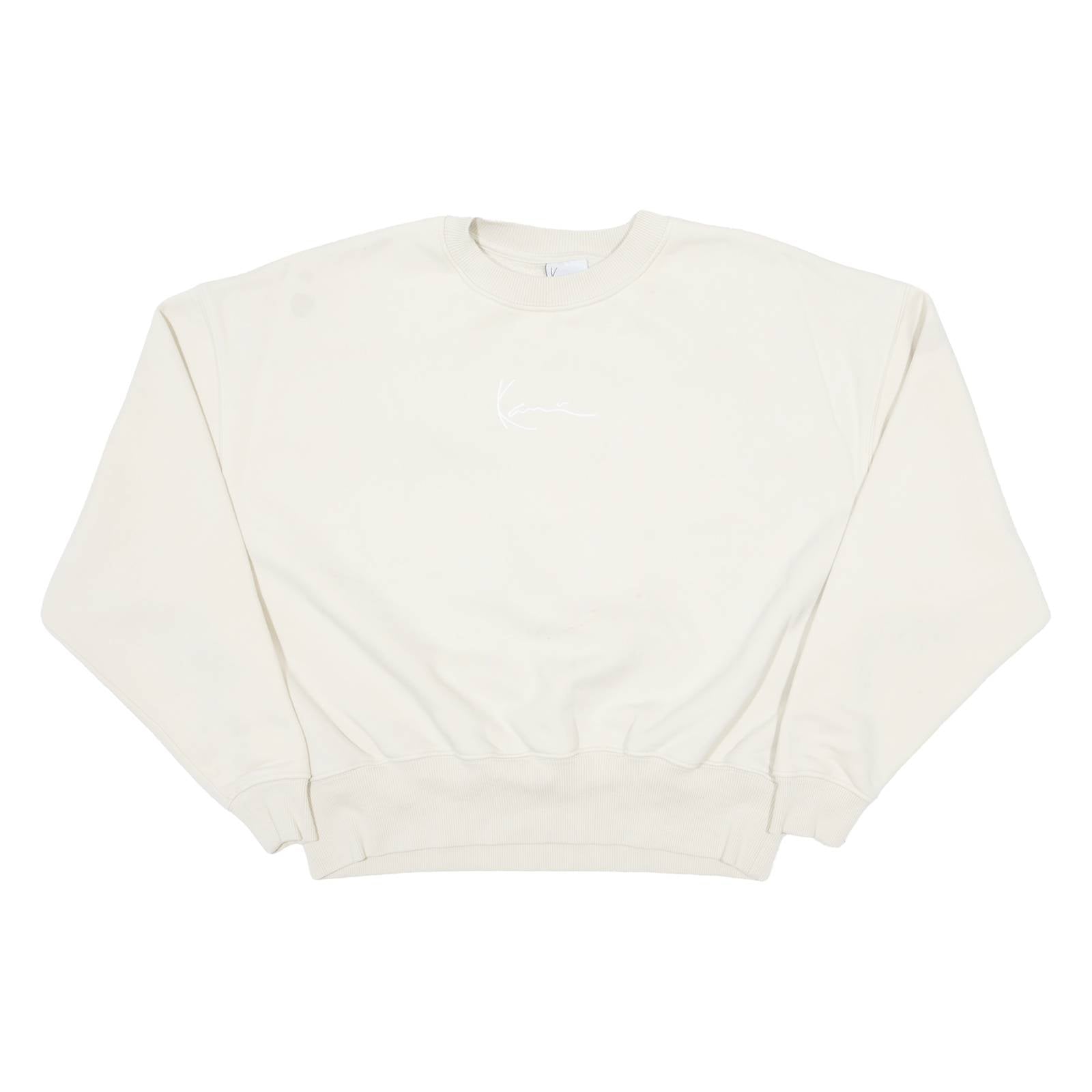 KARL KANI Oversized Cropped Womens Sweatshirt Beige S