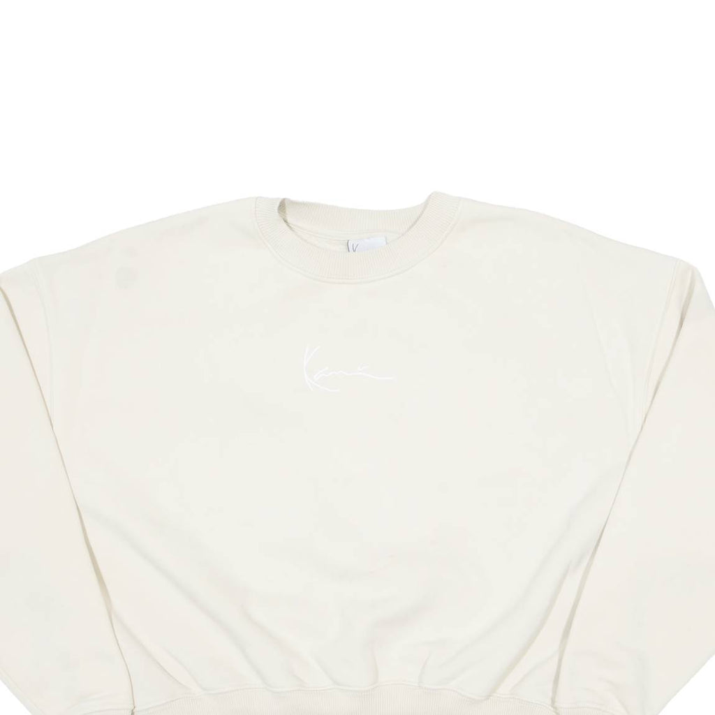 KARL KANI Oversized Cropped Womens Sweatshirt Beige S