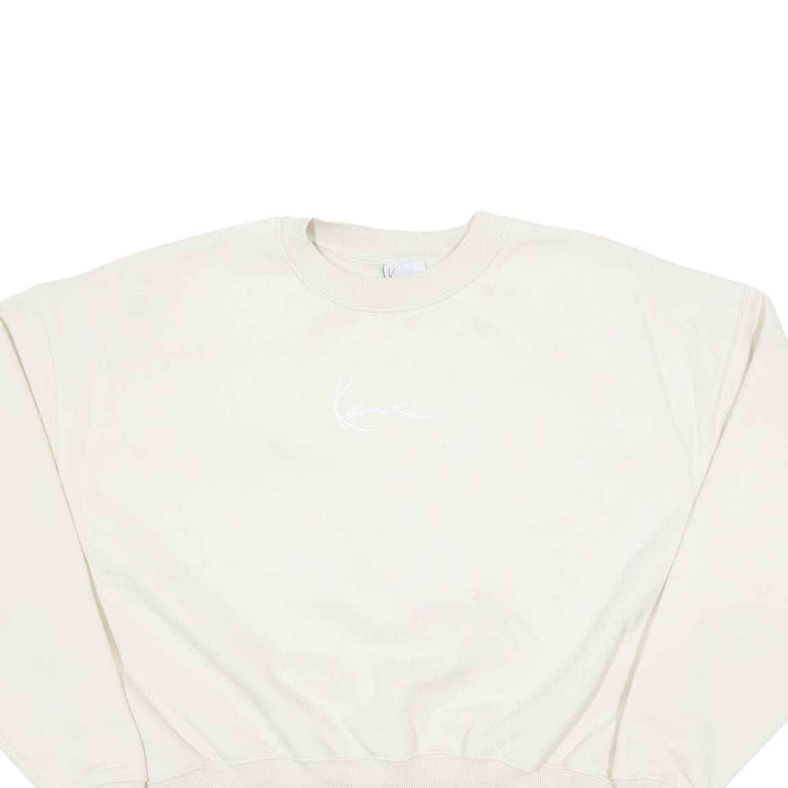 KARL KANI Oversized Cropped Womens Sweatshirt Beige S