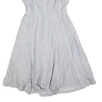 PHASE EIGHT Womens Light Blue Silk Blend Fit & Flare Sleeveless Midi Dress UK 16
