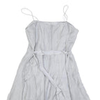 PHASE EIGHT Womens Light Blue Silk Blend Fit & Flare Sleeveless Midi Dress UK 16