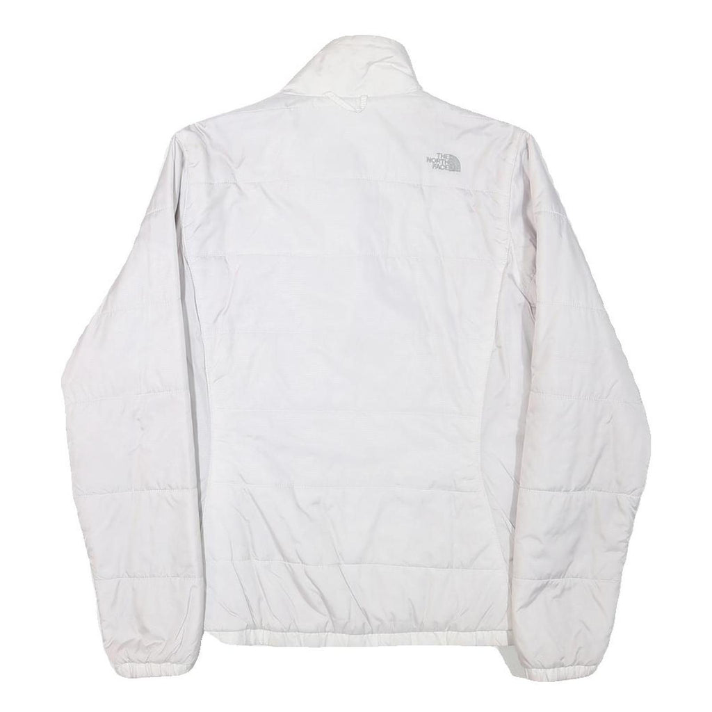 THE NORTH FACE Womens White Jacket M Polyester Blend Plain Outdoor Zip Warm