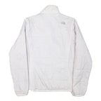 THE NORTH FACE Womens White Jacket M Polyester Blend Plain Outdoor Zip Warm