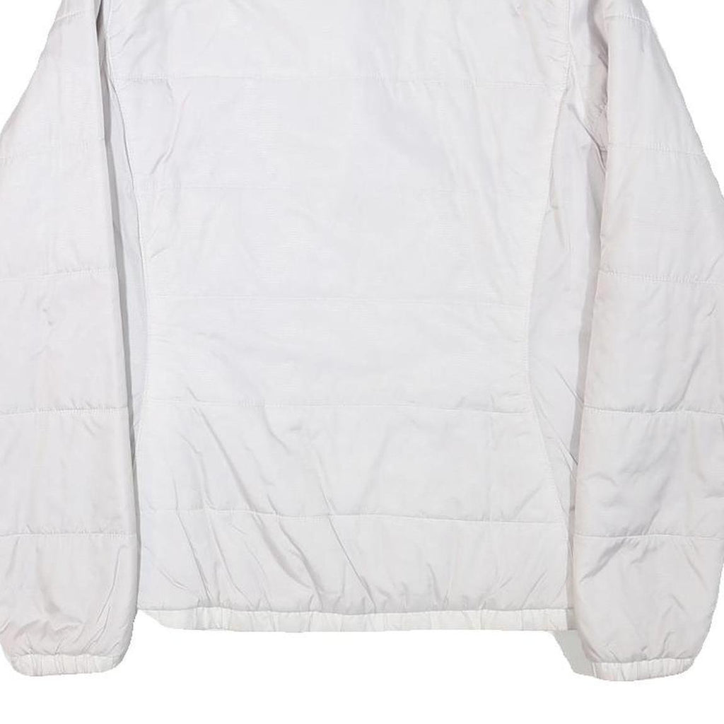 THE NORTH FACE Womens White Jacket M Polyester Blend Plain Outdoor Zip Warm