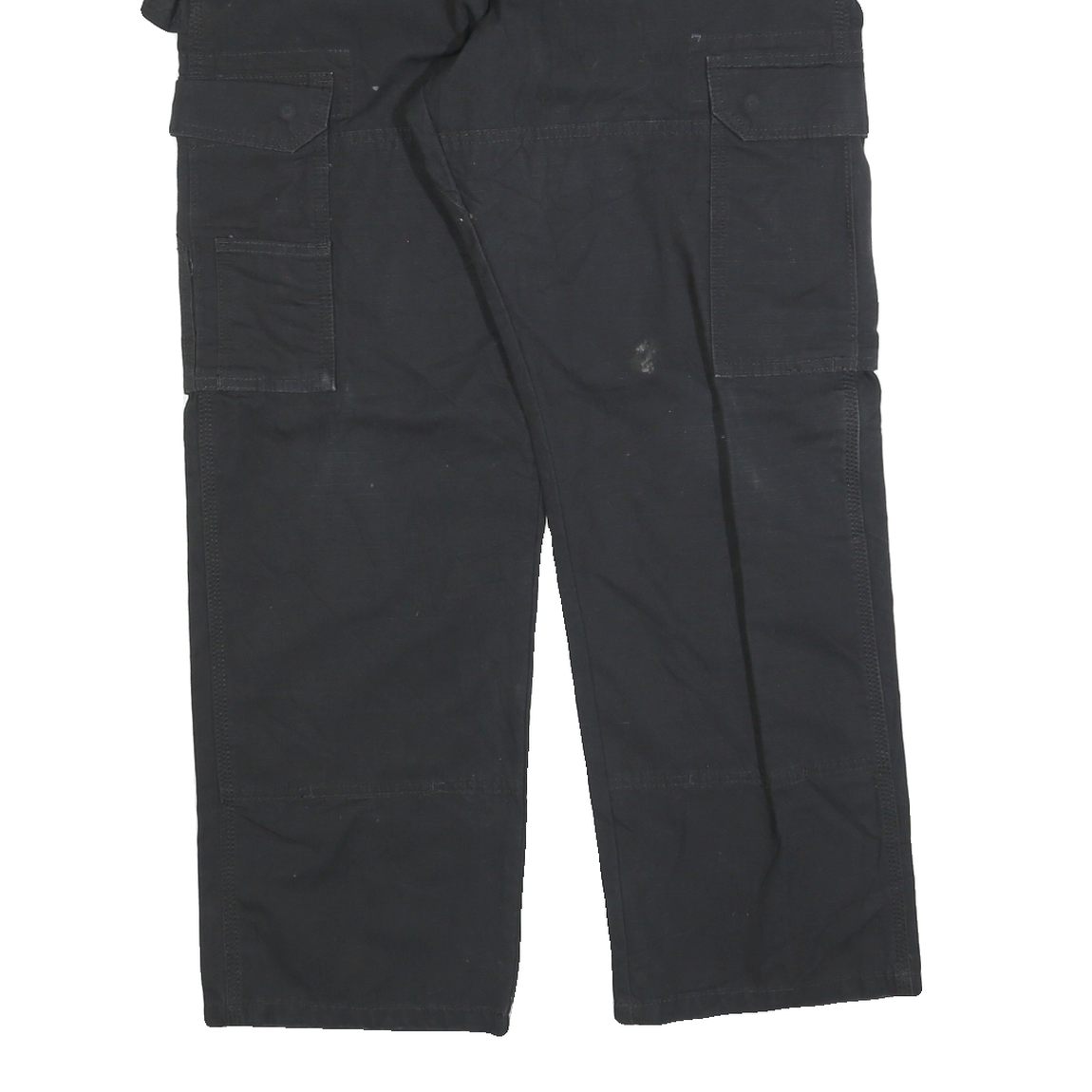 WRANGLER Mens Black Cotton Blend Regular Cargo Work Trousers W32 L30