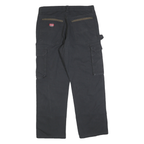 WRANGLER Mens Black Cotton Blend Regular Cargo Work Trousers W32 L30