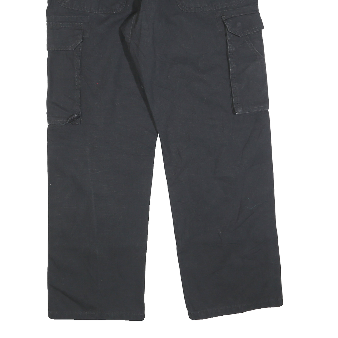WRANGLER Mens Black Cotton Blend Regular Cargo Work Trousers W32 L30