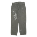DICKIES Mens Regular Fit Jeans Grey Cotton Blend W36 L34 Workwear Utility Zip