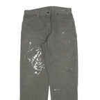 DICKIES Mens Regular Fit Jeans Grey Cotton Blend W36 L34 Workwear Utility Zip