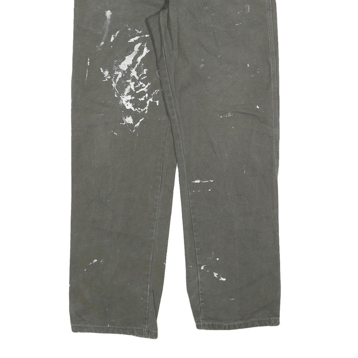 DICKIES Mens Regular Fit Jeans Grey Cotton Blend W36 L34 Workwear Utility Zip