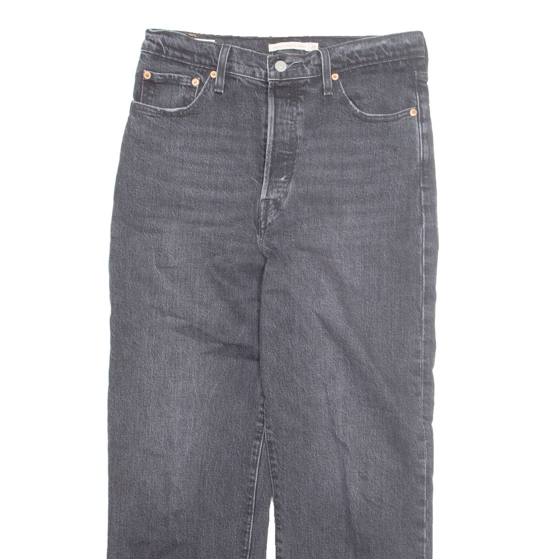 LEVI'S Womens Jeans Black Regular Straight W29 L27