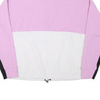 DKNY Womens Pink & White Colourblock Half Zip L Sweatshirt Outerwear