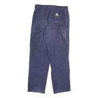 CARHARTT Mens Cotton Blend Blue Workwear Regular Fit Straight Trousers W36 L34