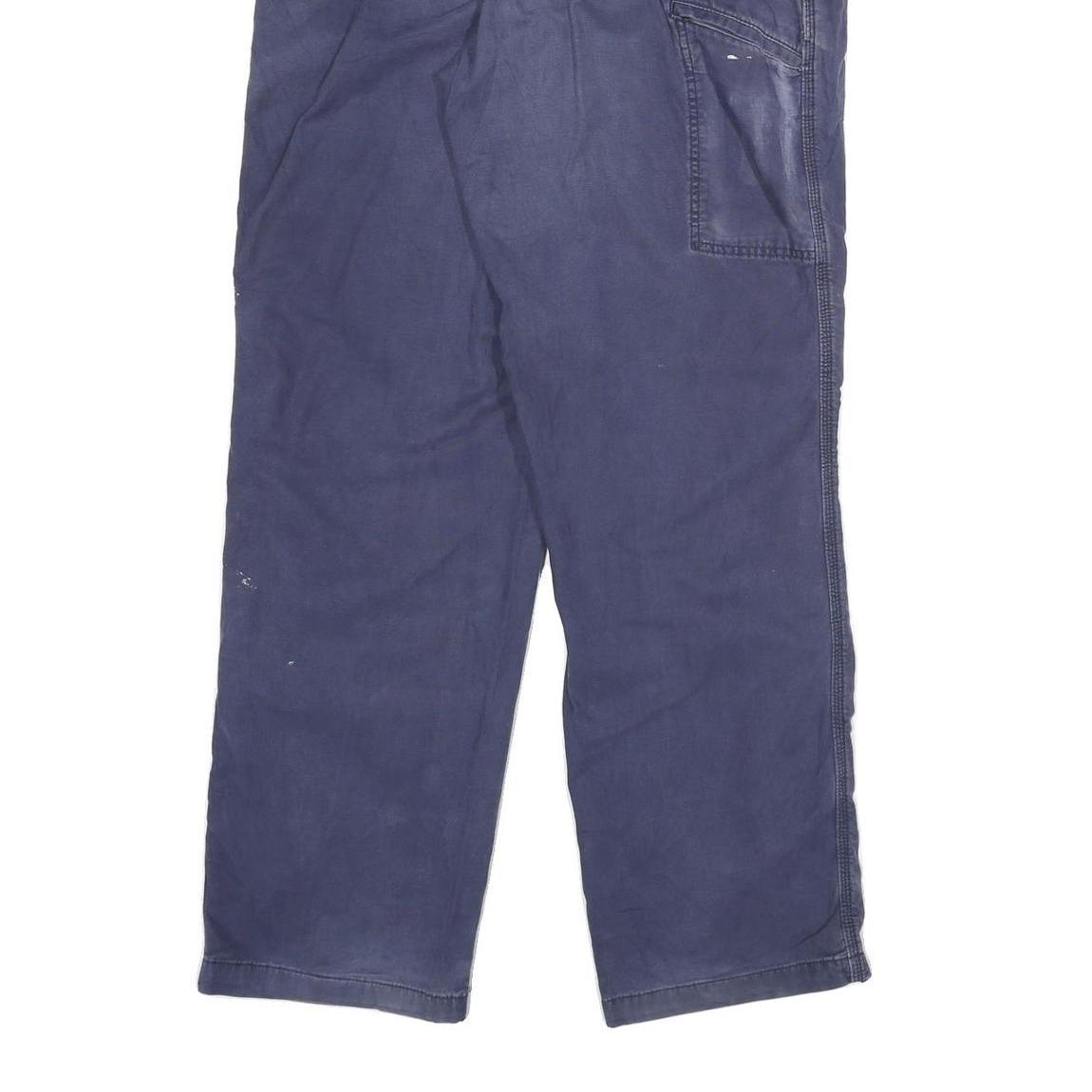 CARHARTT Mens Cotton Blend Blue Workwear Regular Fit Straight Trousers W36 L34