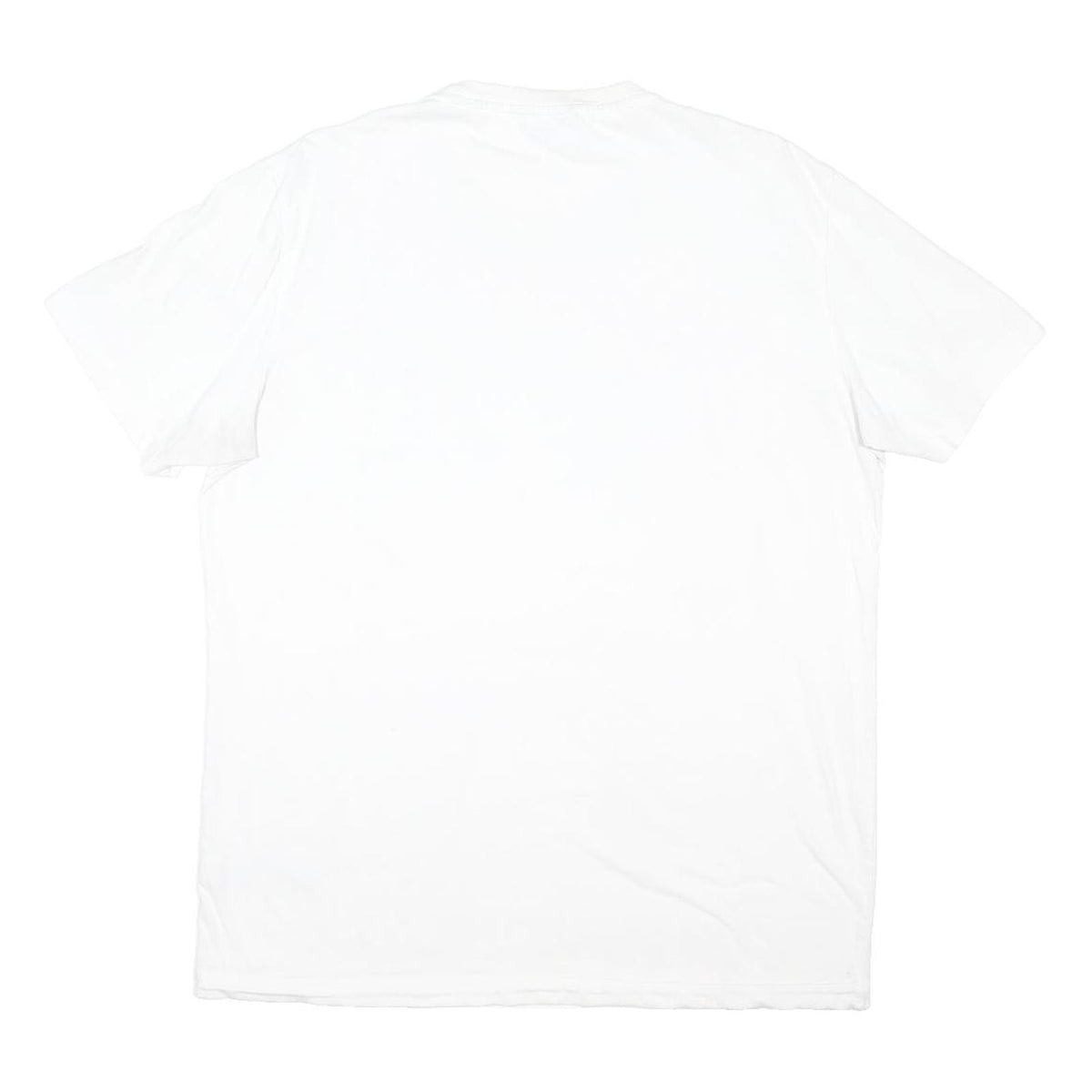 CALVIN KLEIN Mens White XL Plain Short Sleeve Crew Neck Cotton Blend Jersey