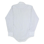 BVD Mens White & Grey Stripe Shirt S Classic Cotton Blend Casual Button Up