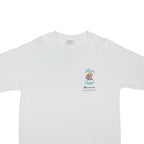 CHAMPION Mens White Welcome Weekend Graphic T-Shirt L Short Sleeve Crew Neck