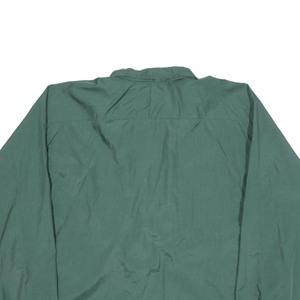 CHAMPION Mens Green Nylon Zip Jacket XL Plain Lightweight Casual Sportswear