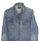 LEE Womens Blue Denim Jacket L Cotton Button Closure Classic Fit Plain