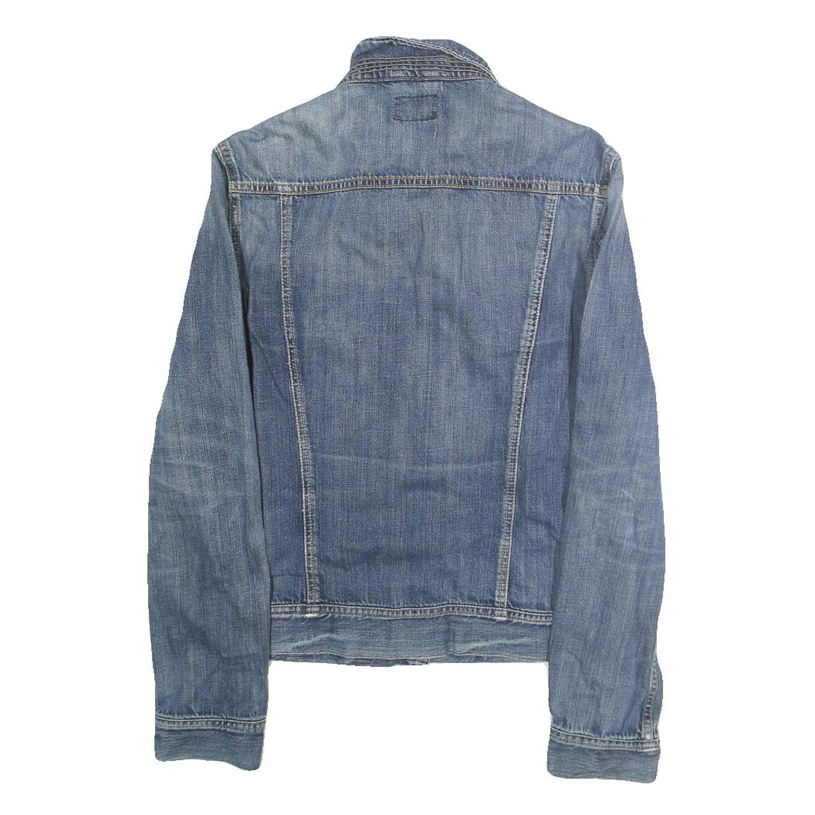 LEE Womens Blue Denim Jacket L Cotton Button Closure Classic Fit Plain