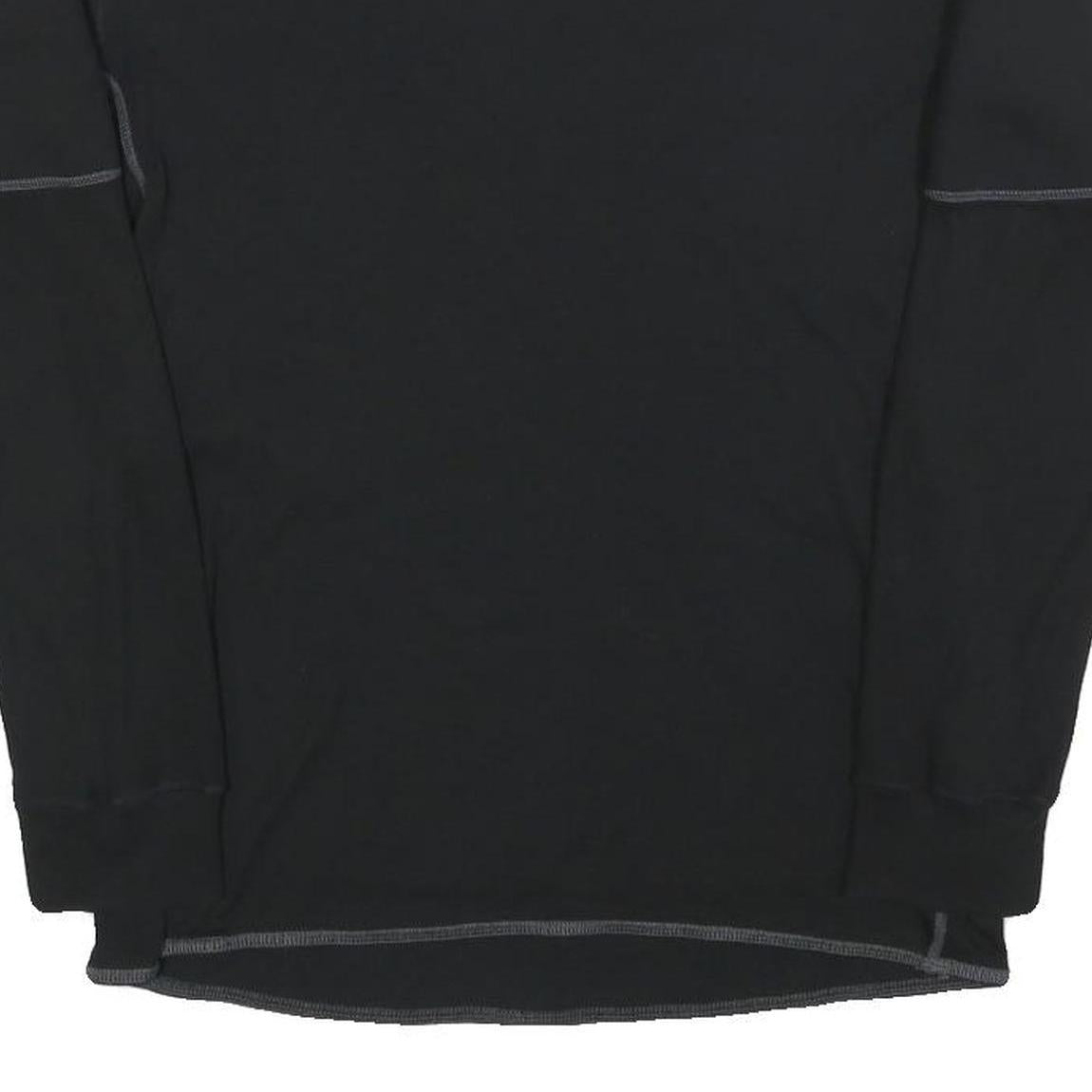 ODLO Mens Black Cotton Blend Crew Neck Sweatshirt S Performance Activewear