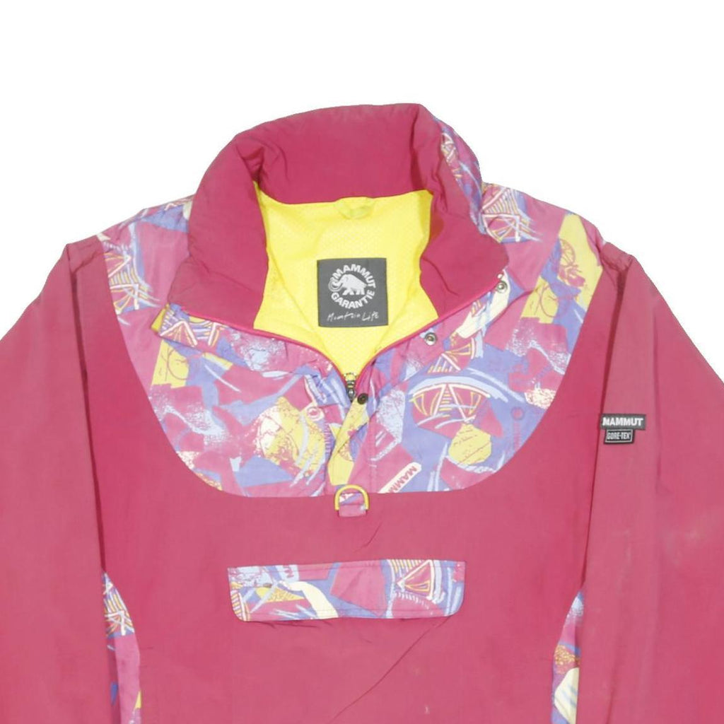 MAMMUT Womens Red & Multi Print Outdoor Jacket M Polyester Blend Zip Gore-Tex