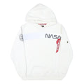 ALPHA INDUSTRIES Mens White NASA Pullover Hoodie M Space Flight Graphic
