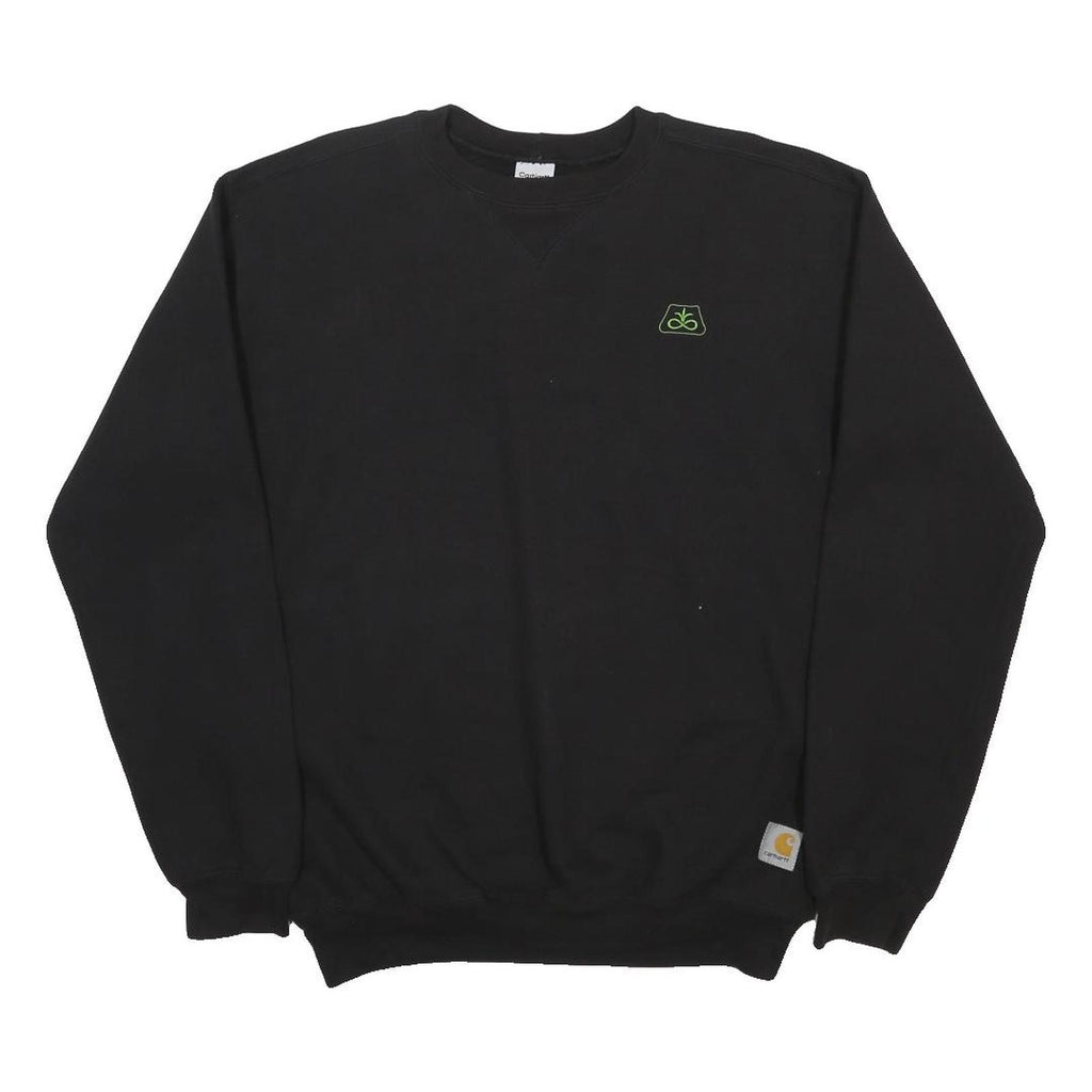 CARHARTT Mens Black S Sweatshirt Cotton Blend Crew Neck Casual Pullover