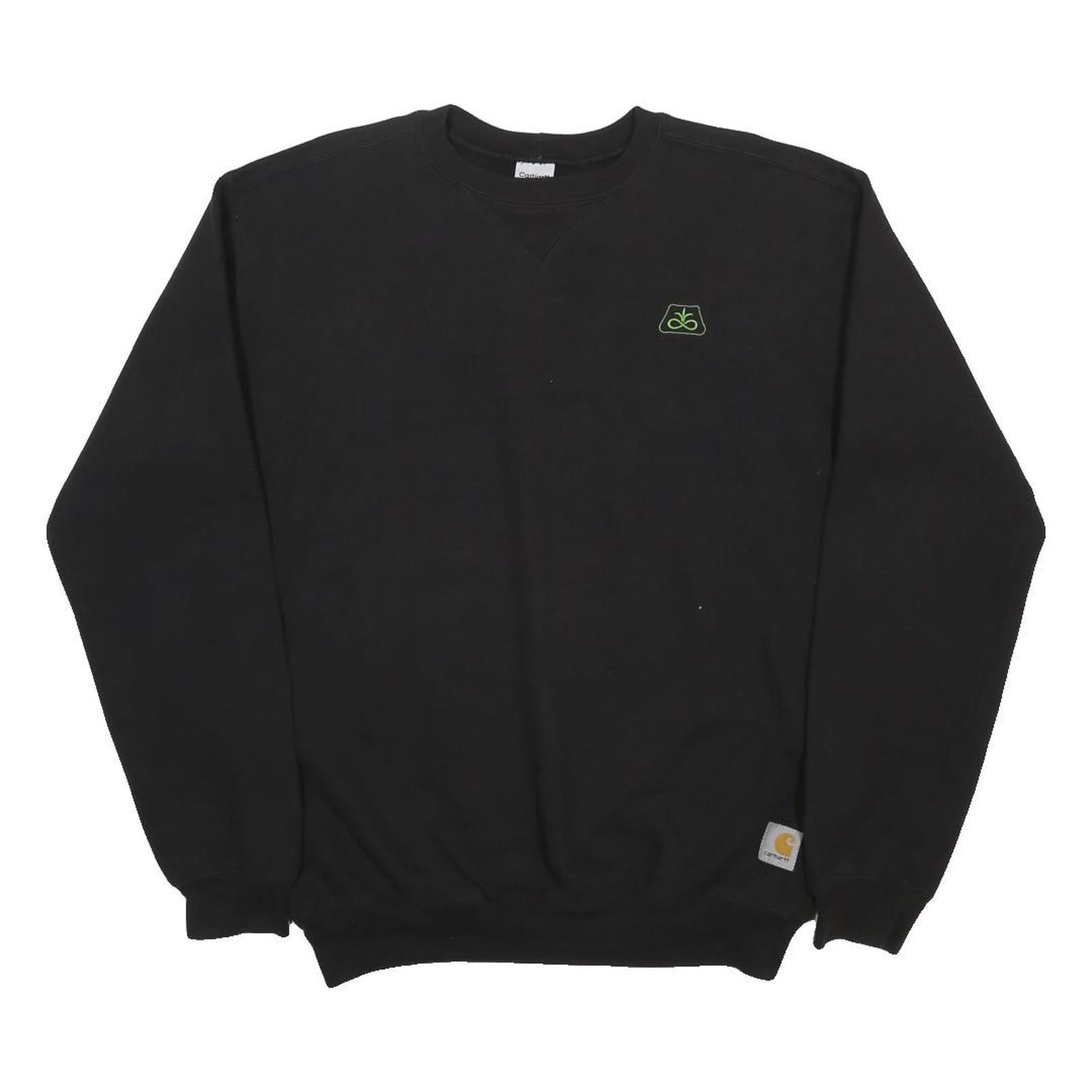 CARHARTT Mens Black S Sweatshirt Cotton Blend Crew Neck Casual Pullover