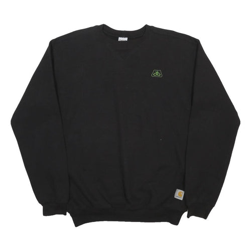 CARHARTT Mens Black S Sweatshirt Cotton Blend Crew Neck Casual Pullover