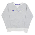 CHAMPION Mens Grey Crew Neck S Cotton Blend Pullover Sweatshirt