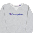 CHAMPION Mens Grey Crew Neck S Cotton Blend Pullover Sweatshirt