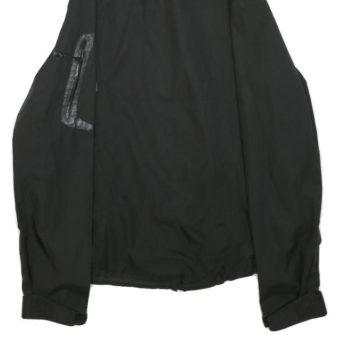 JACK WOLFSKIN Mens Black Outdoor Jacket S Polyester Plain Lightweight Zip Up