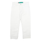 LEVI'S Silver Tab Womens Jeans White Regular Straight Denim W26 L24 Zip Cotton