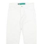 LEVI'S Silver Tab Womens Jeans White Regular Straight Denim W26 L24 Zip Cotton