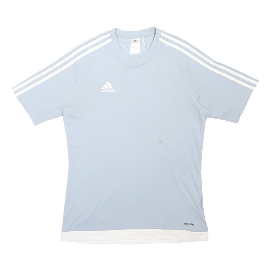 ADIDAS Mens Blue & White Graphic T-Shirt M Short Sleeve Crew Neck Sportswear