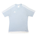 ADIDAS Mens Blue & White Graphic T-Shirt M Short Sleeve Crew Neck Sportswear