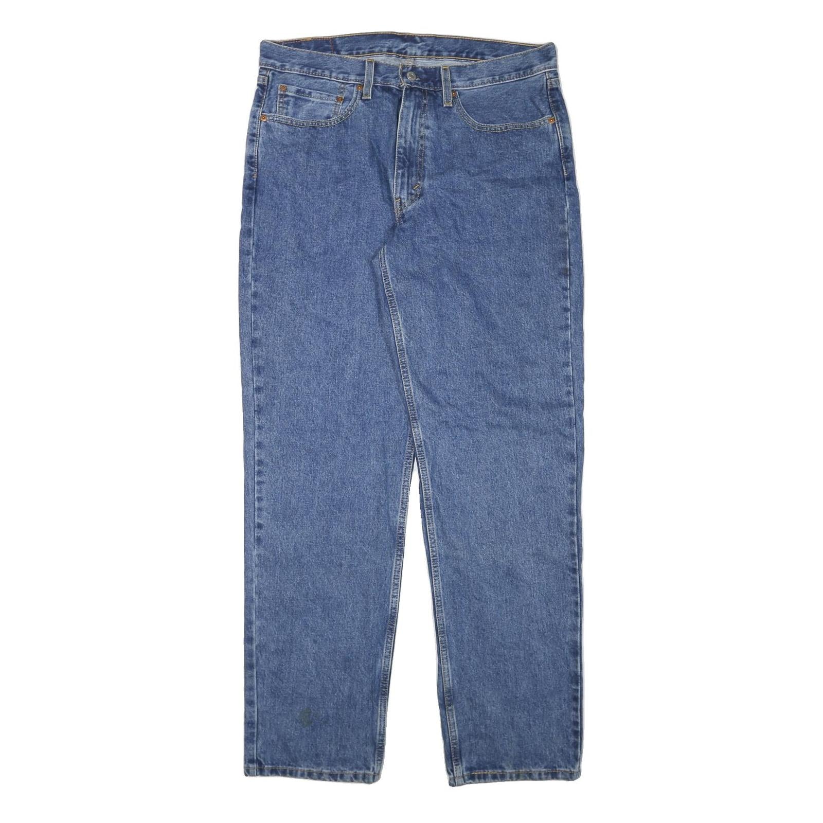 LEVI'S 550 Mens Jeans Blue Regular Straight Denim Medium W35 L34 Classic Fit