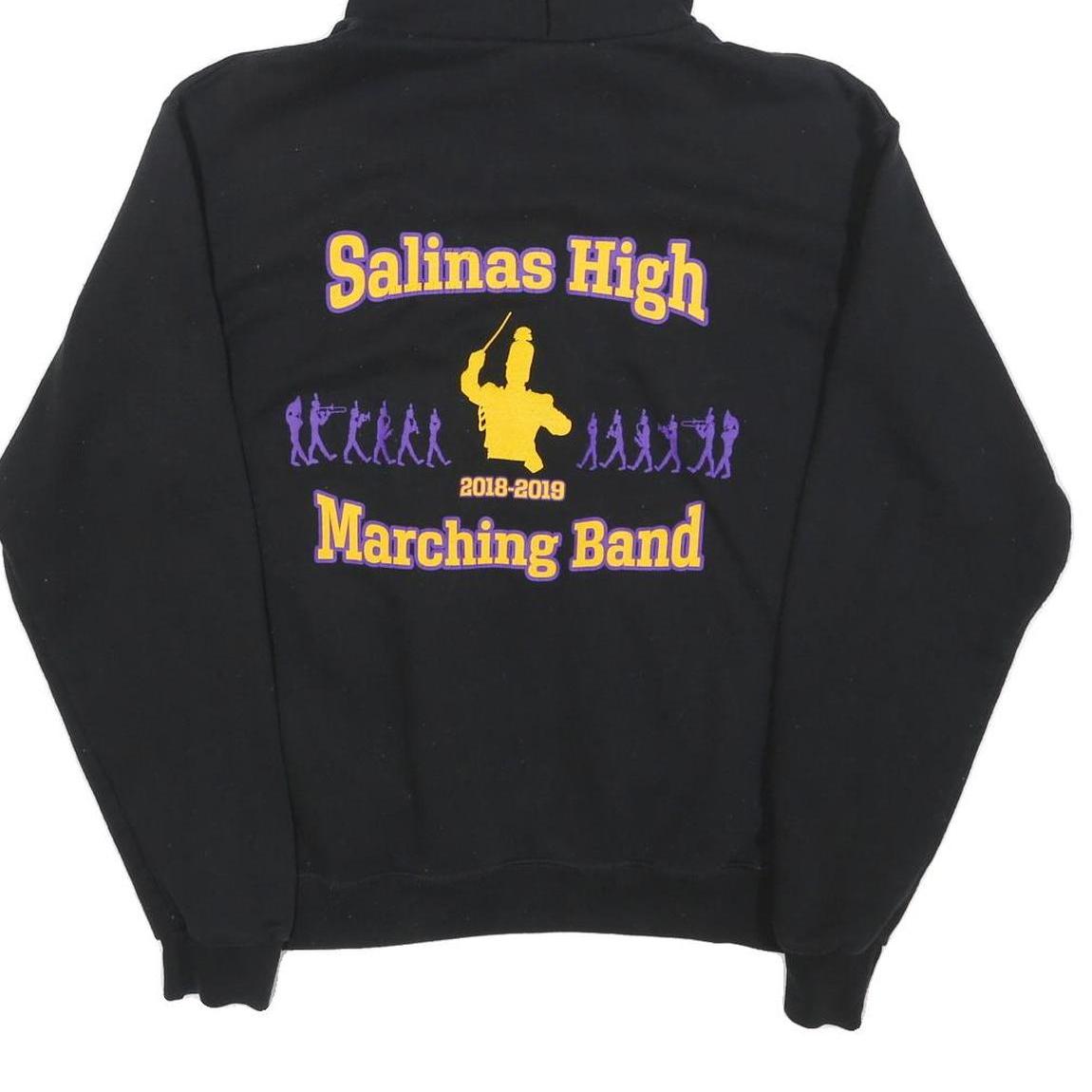 CHAMPION Mens Black Salinas High Marching Band Pullover Hoodie M Cotton Blend